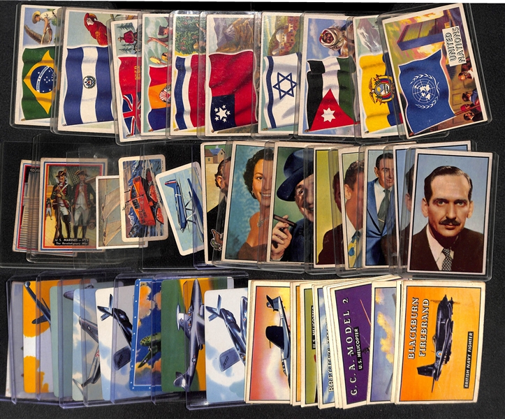 Assorted Lot of 42 - 1950s Topps & Bowman Non-Sport Cards w. Flags of the World