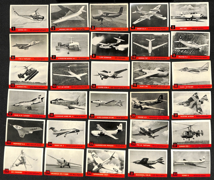 Lot of 170+ Assorted 1956 Topps Jets Cards & Others