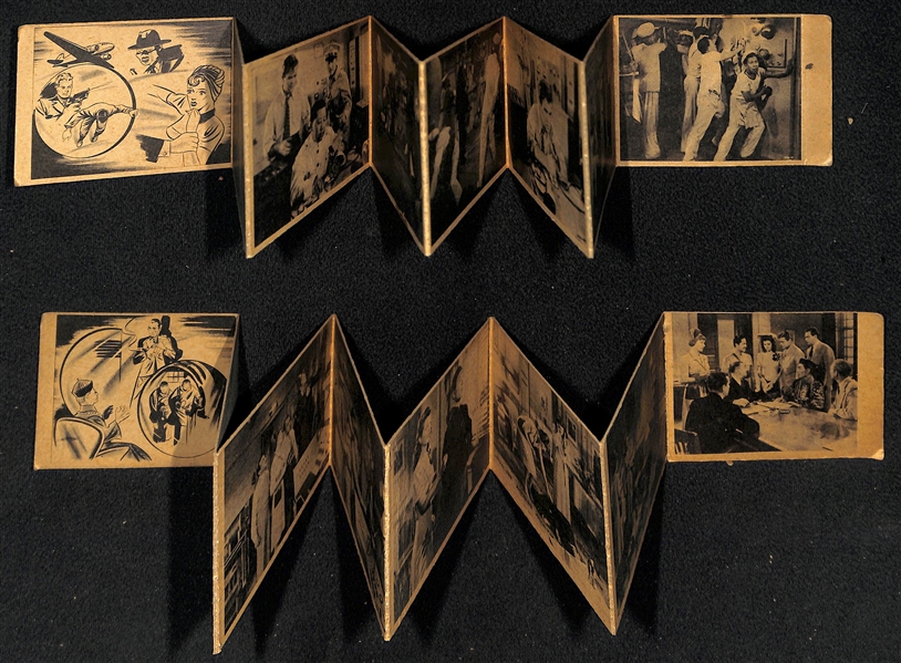Lot of 4 Assorted Early 1940s Adventures of Smilin' Jack Trading Card Panels (8 Cards per Panel) & Other Non-Sports Cards 