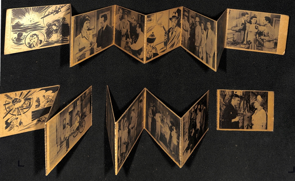 Lot of 4 Assorted Early 1940s Adventures of Smilin' Jack Trading Card Panels (8 Cards per Panel) & Other Non-Sports Cards 
