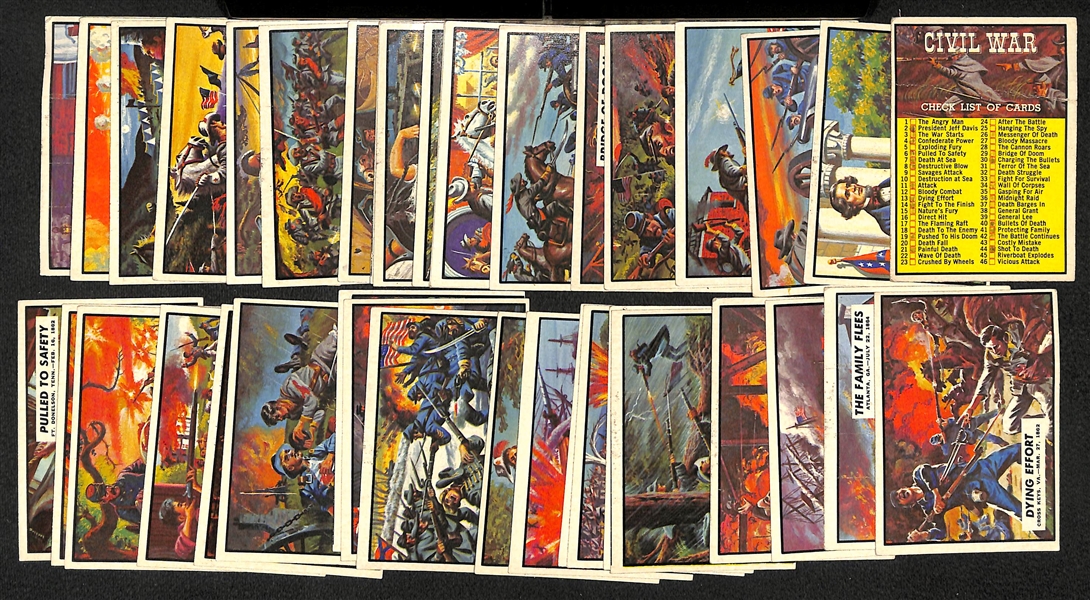 Lot of 39 Different 1964 Topps Civil War News Cards