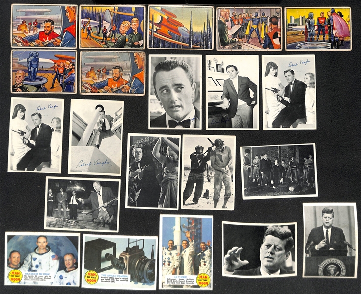 Lot of 100+ Assorted 1950s & 1960s Non-Sports Cards, Including Jets Rocket Spacemen, Man from Uncle, James Bond, Man on the Moon, JFK
