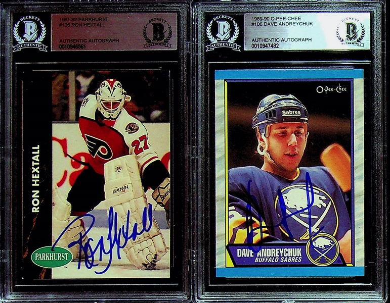 Lot 0f (12) Graded/Slabbed Hockey Cards w. Lemieux, Clarke, Crosby, Jagr, Hextall, +