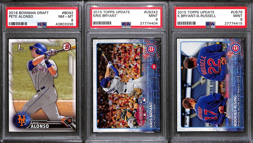 (28) Graded Baseball Cards w. V. Guerrero Jr. PSA 10 Rookie, T. Chrome Update Gleyber Torres Rookie BGS 9.5, Hoskins, Jeter, Alonso, Gehrig, Piazza, Mattingly, Bonds, +