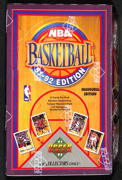 1991-92 Upper Deck and NBA Hoops Series 1 Factory Sealed Basketball Wax Boxes