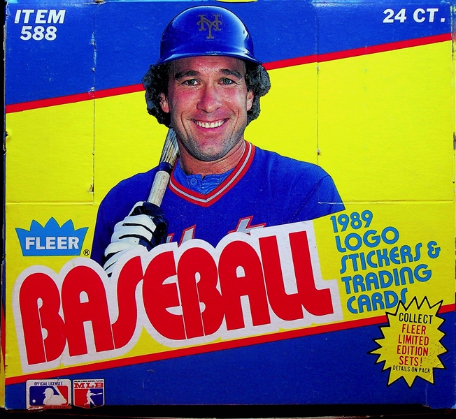 Lot of 4 Unopened 1989 Baseball Boxes - Fleer, Fleer Cello, Donruss, and Bowman (Possible Griffey Jr. Rookies)