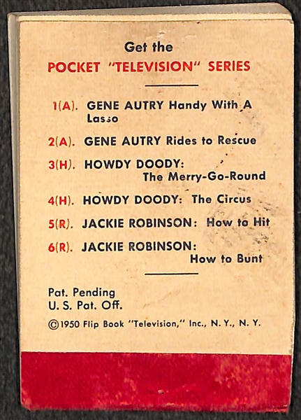 Rare 1950 Jackie Robinson How to Hit Flip Book - Television Theatre