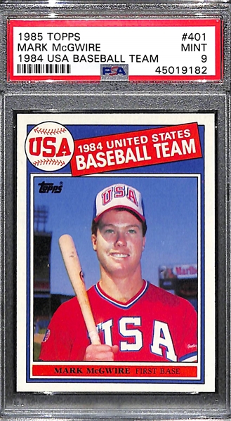 1985 Topps Mark McGwire Rookie PSA 9 Mint