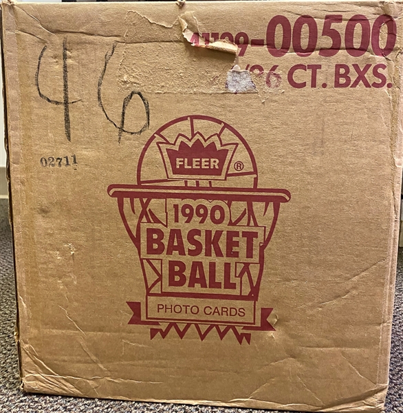 1990 Fleer Basketball Wax Box Case (Unsealed) - 20 Boxes