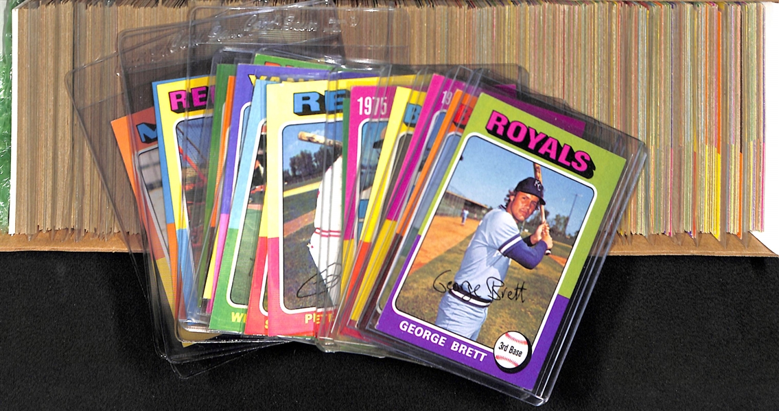 1975 Topps Baseball Card Complete Set of 660 Cards w. Brett and Yount Rookies