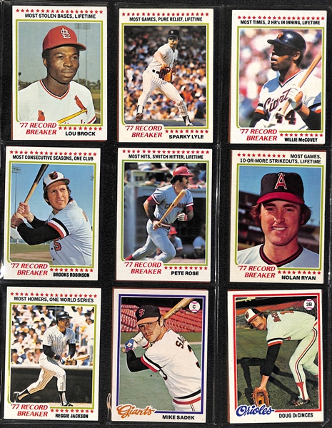 1978 Topps Baseball Card Complete Set of 726 Cards w. Eddie Murray Rookie