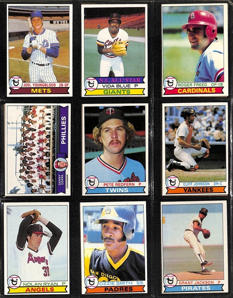 1979 Topps Baseball Card Complete Set of 726 Cards w. Ozzie Smith Rookie