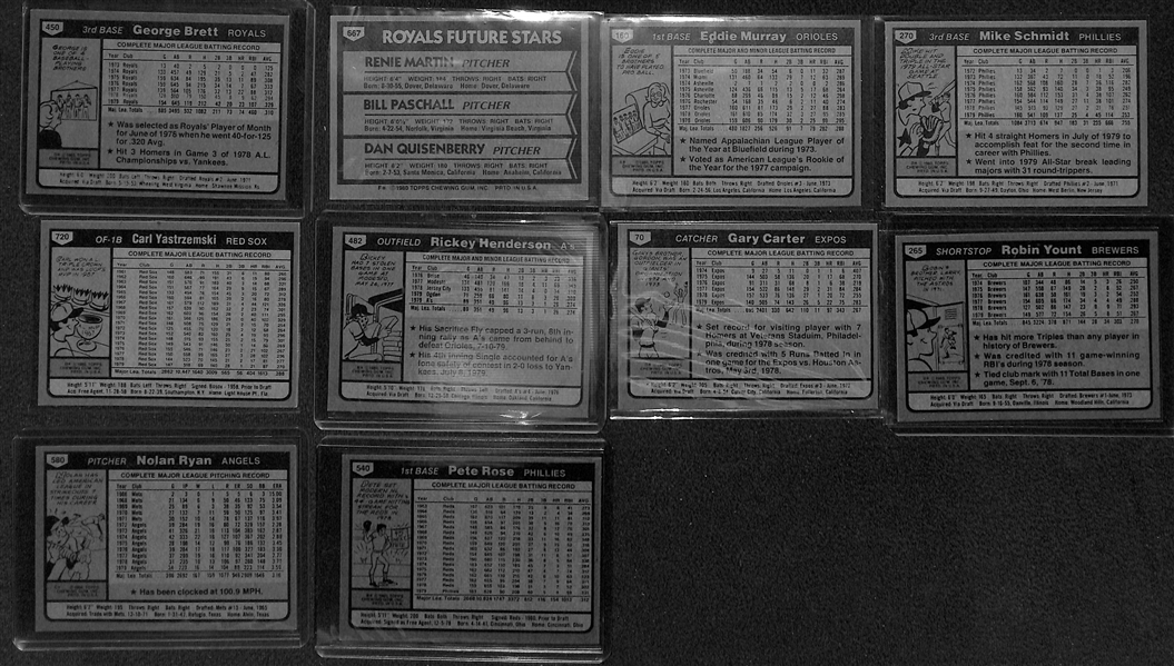 1980 Topps Baseball Card Complete Set of 726 Cards w. Rickey Henderson Rookie Card