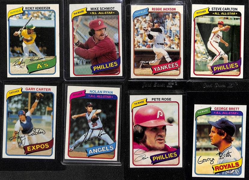 1980 Topps Baseball Card Complete Set of 726 Cards w. Rickey Henderson Rookie Card