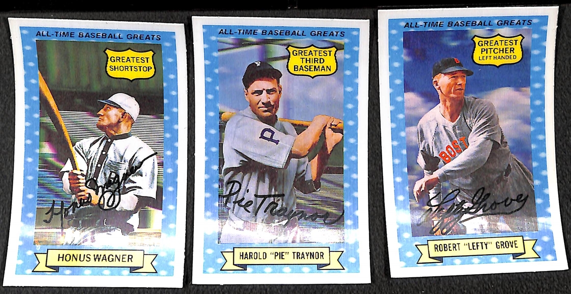 1972 Kellogg's 3D All-Time Greats Complete Set (All 15 Cards) w. Ruth, Gehrig, Cobb