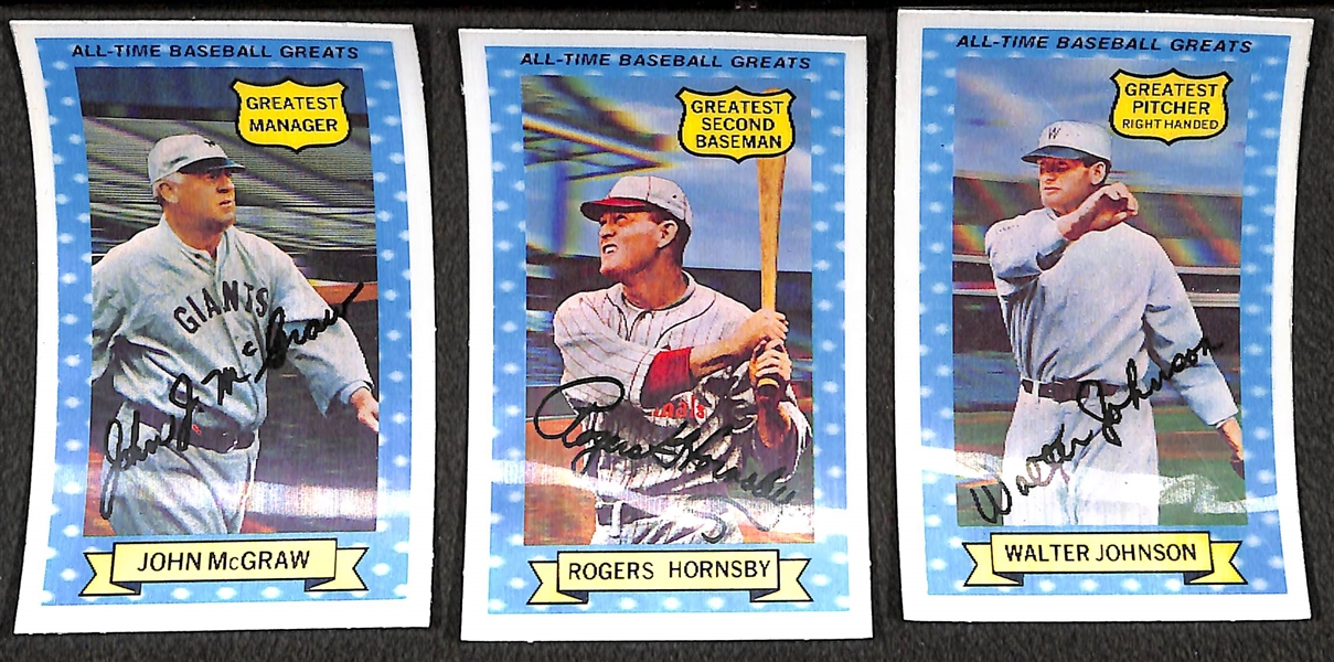 1972 Kellogg's 3D All-Time Greats Complete Set (All 15 Cards) w. Ruth, Gehrig, Cobb