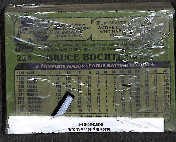 1982 Topps Cello Pack With Cal Ripken Jr. Rookie Card on Top