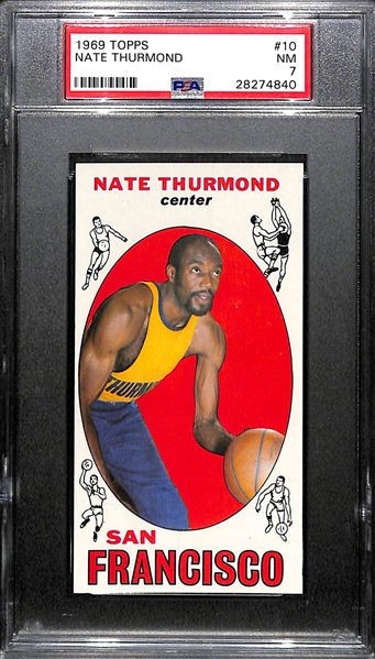 1969 Topps Basketball Nate Thurmond Rookie Card PSA 7