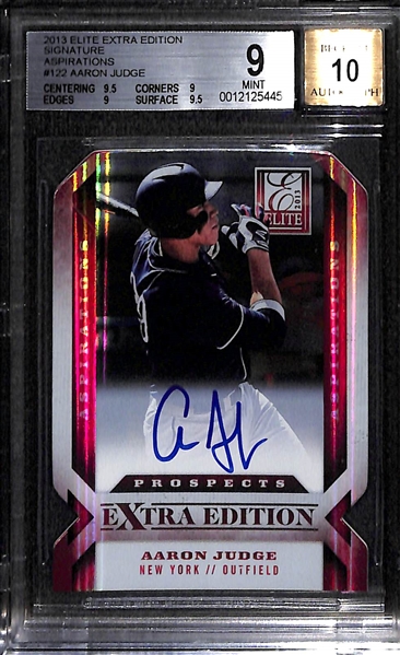 2003 Panini Elite Aaron Judge Autograph Rookie Die-Cut #51/100 BGS 9 (Autograph 10)
