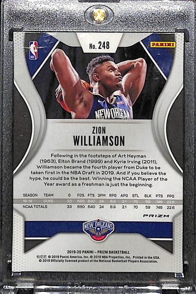2019-20 Prizm Zion Williamson Orange Ice Prizm Rookie Card