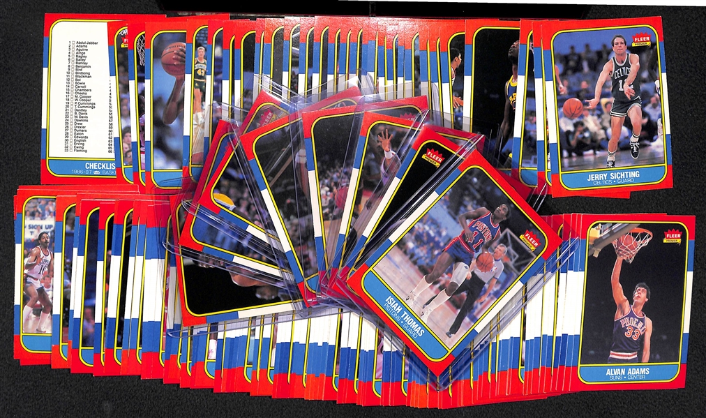 1986-87 Fleer Basketball Set (Missing Only Michael Jordan Card) - 131 of 132 Cards