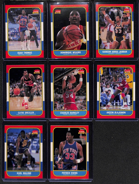 1986-87 Fleer Basketball Set (Missing Only Michael Jordan Card) - 131 of 132 Cards