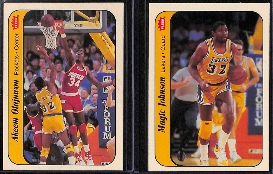 1986-87 Fleer Basketball Sticker Partial Set (Missing Only Michael Jordan Sticker) - 10 of 11 Stickers