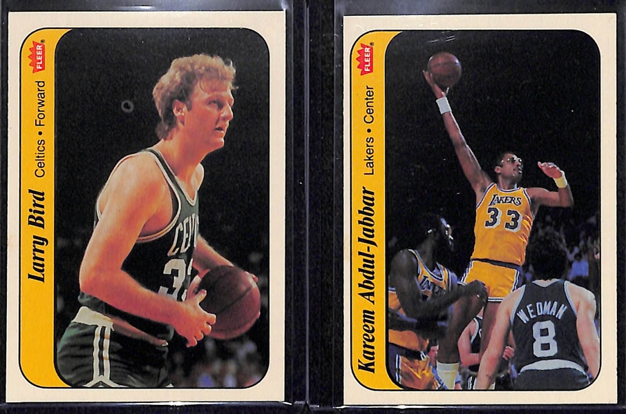 1986-87 Fleer Basketball Sticker Partial Set (Missing Only Michael Jordan Sticker) - 10 of 11 Stickers