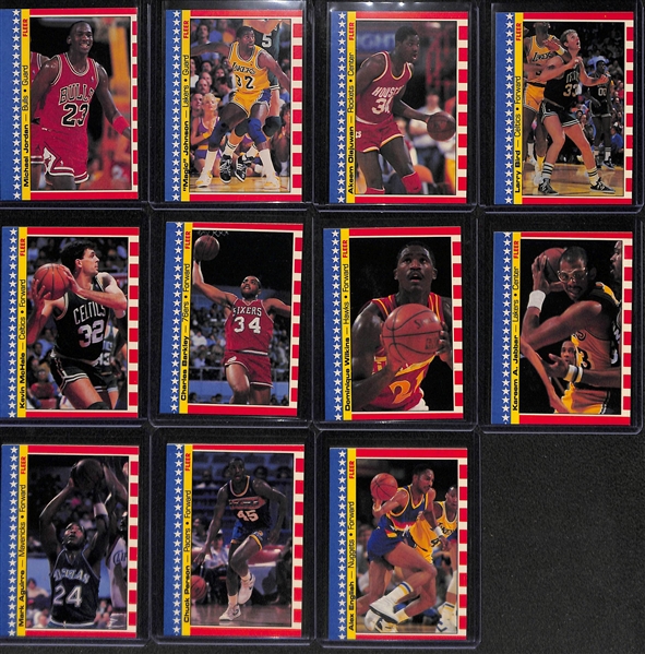 1987-88 Fleer Basketball Sticker Complete Set Inc. Michael Jordan - All 11 Stickers