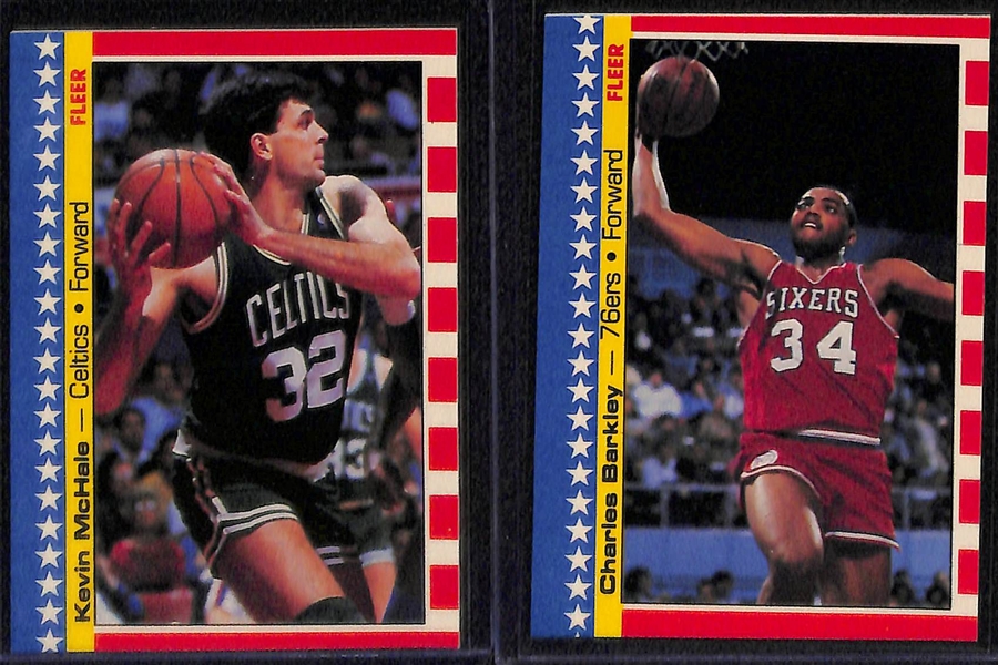 1987-88 Fleer Basketball Sticker Complete Set Inc. Michael Jordan - All 11 Stickers