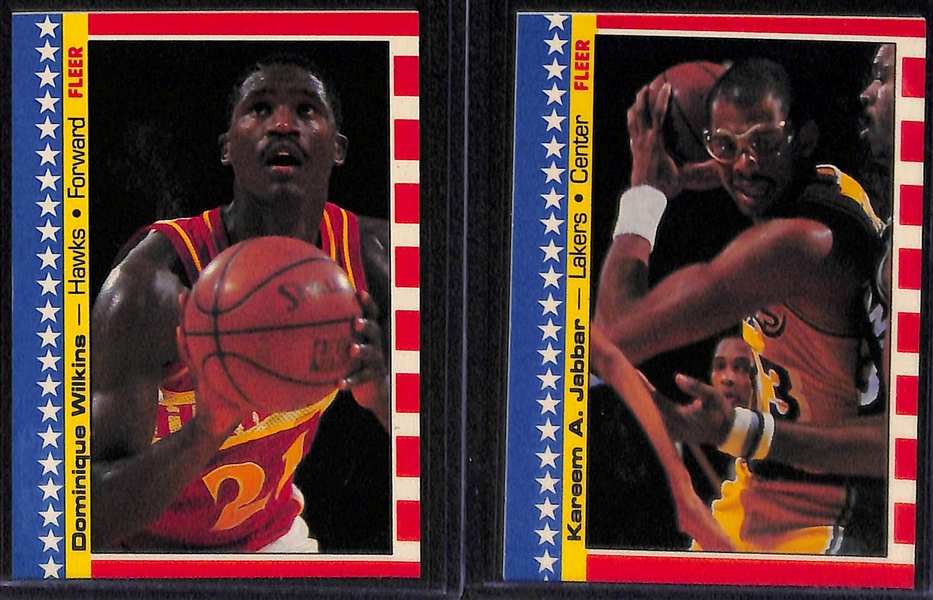 1987-88 Fleer Basketball Sticker Complete Set Inc. Michael Jordan - All 11 Stickers