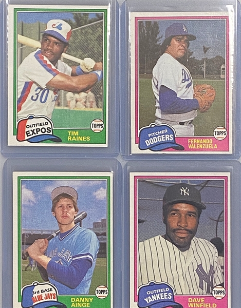 Lot of (4) Baseball Sets (1983T, 1984T, 1985F, and 1985D and (3) Topps Traded Sets (1981, 1984, 1986)