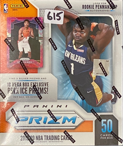 2019-20 Prizm Basketball Sealed Mega Box (Possible Zion Williamson and Ja Morant Rookies!)