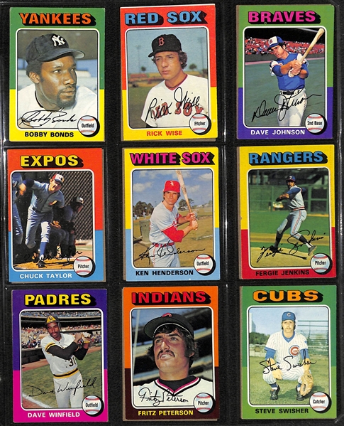 1975 Topps Baseball Card Complete Set of 660 Cards w. Brett and Yount Rookies