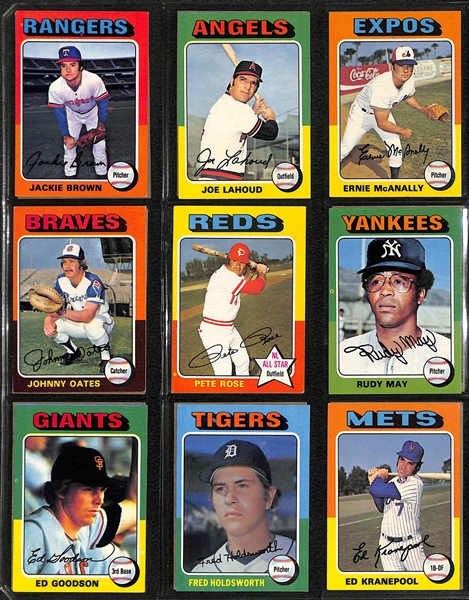 1975 Topps Baseball Card Complete Set of 660 Cards w. Brett and Yount Rookies