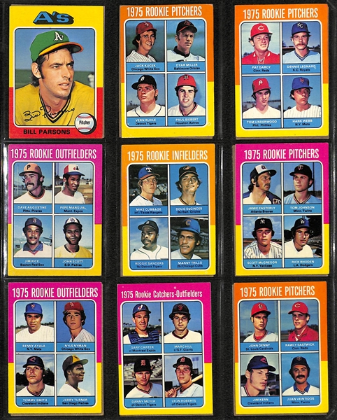 1975 Topps Baseball Card Complete Set of 660 Cards w. Brett and Yount Rookies