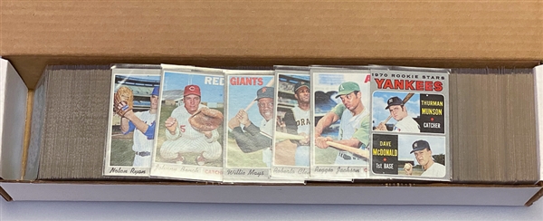 1970 Topps Baseball Card Complete Set of 720 Cards w. Thurmon Munson Rookie Card