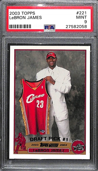 2003-04 Topps Lebron James Rookie Graded PSA 9 Mint