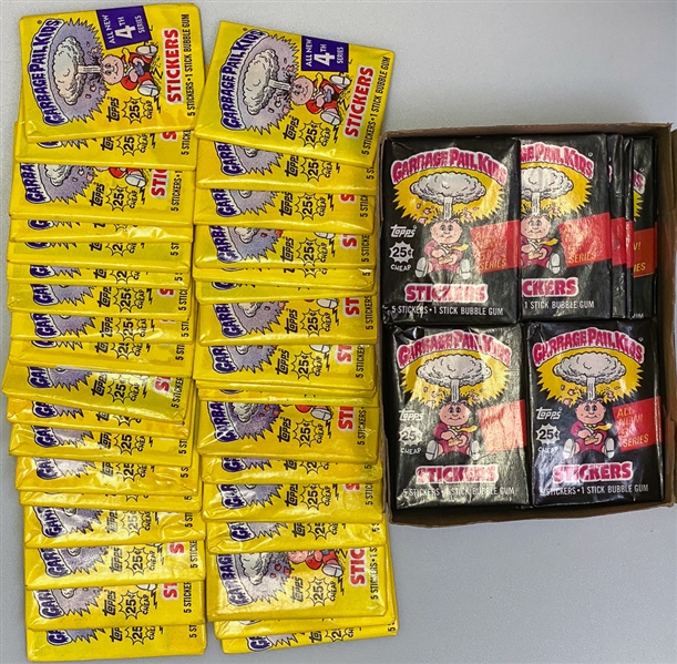 1986 Garbage Pail Kids 4th & 5th Series Sealed Packs - (35) 4th Series Packs & (30) 5th Series Packs in Original Box