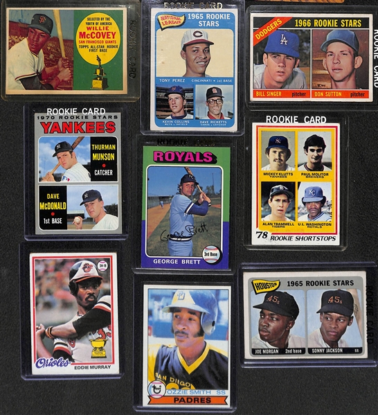 Lot of (41) Topps 1960-79 Baseball Rookie Cards w. 1960 Willie McCovey Rookie Card