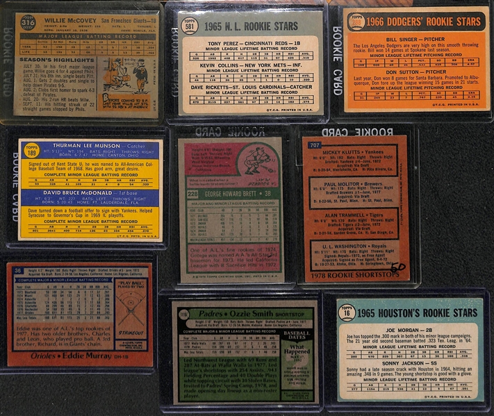 Lot of (41) Topps 1960-79 Baseball Rookie Cards w. 1960 Willie McCovey Rookie Card