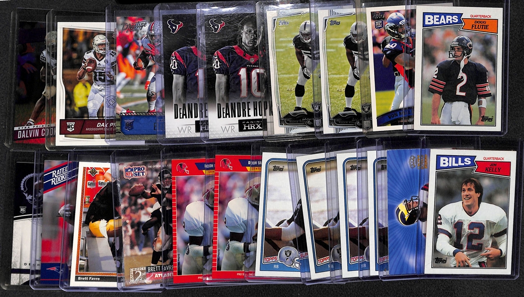 Lot of (21) 1987-2017 Football Rookie Cards w. 2000 Crown Royale Tom Brady Rookie Card
