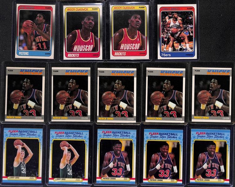 Lot of (39) 1987-1988 Fleer Basketball Superstar Cards w. 1987 Fleer Charles Barkley x2