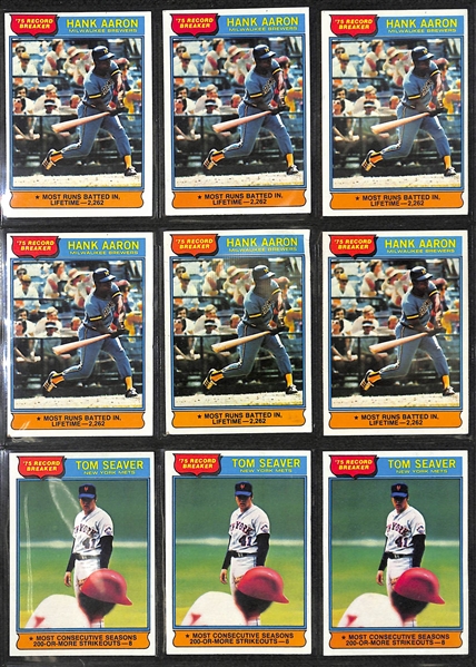 1975 Topps Baseball Partial Set & (150+) 1976 Topps Baseball Cards Loaded w. Stars!