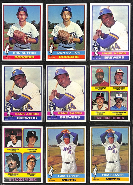 1975 Topps Baseball Partial Set & (150+) 1976 Topps Baseball Cards Loaded w. Stars!