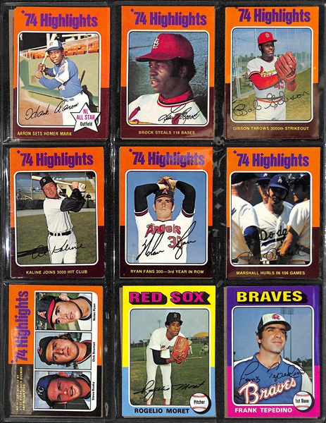1975 Topps Baseball Partial Set & (150+) 1976 Topps Baseball Cards Loaded w. Stars!