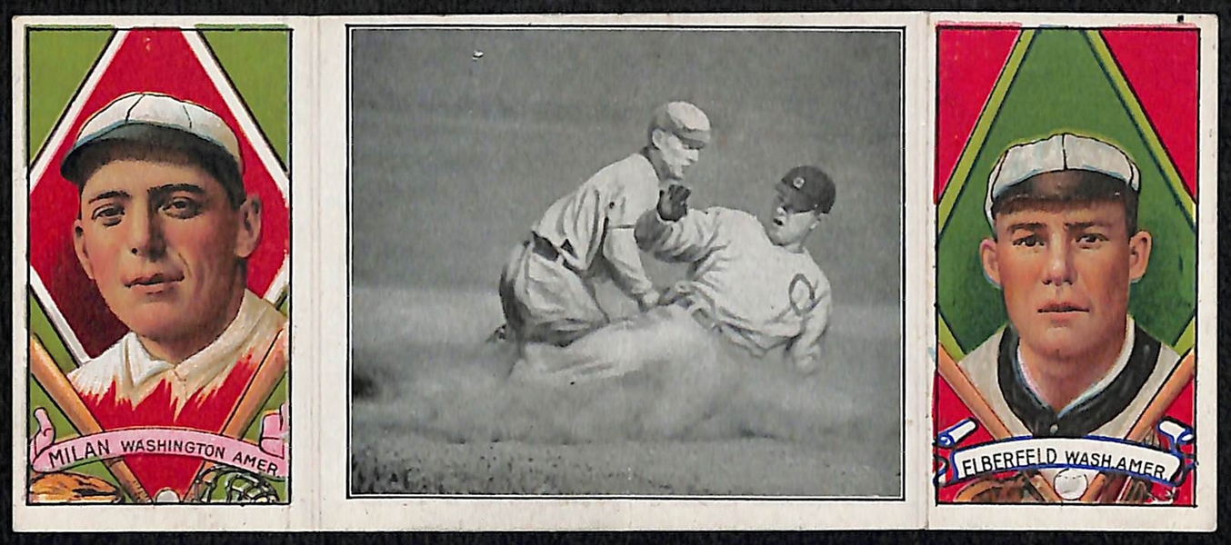 1912 T202 Hassan Triple Folder Elberfeld Gets His Man