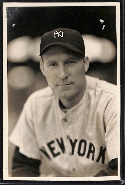 Lot of (3) 1930s Yankees Type 1 Photos by George Burke (Joe Gordon, Red Ruffing, Tony Lazzeri)