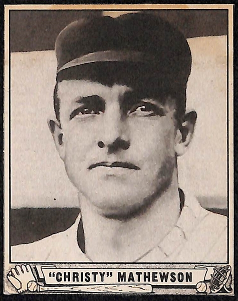 Lot of (3) Authentic/Trimmed HOFer 1940 Play Ball Cards - Honus Wagner, Christy Mathewson, Walter Johnson