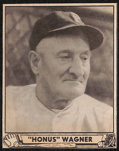 Lot of (10) Authentic/Trimmed HOFer 1940 Play Ball Cards - Honus Wagner, Cochrane, Hubbell, McGraw, Haines, Chance, Frisch, Baker, Klein, Lloyd Waner